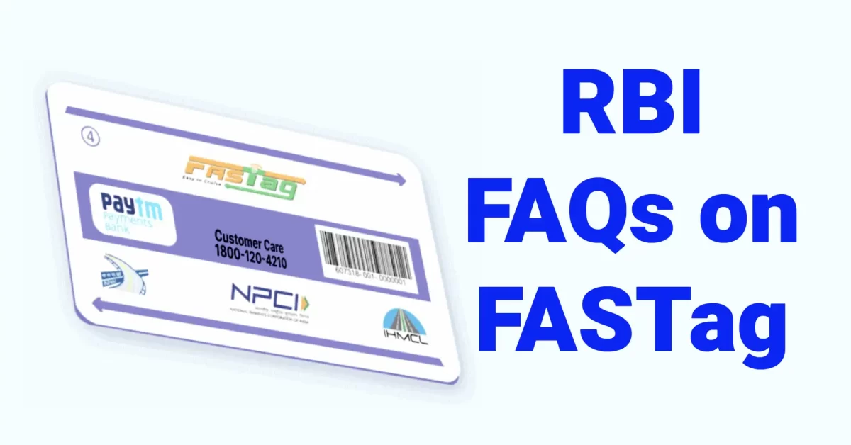 RBI FAQs on FASTag